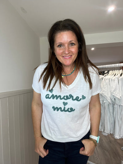 Amore Mio Green Embroidered T Shirt T Shirt TLM Edit 