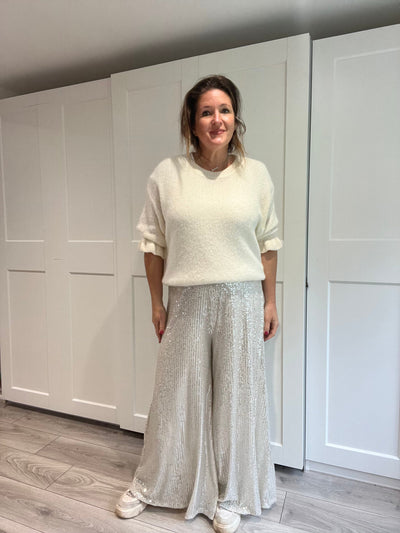 Cream Sequin Culottes TLM Edit 