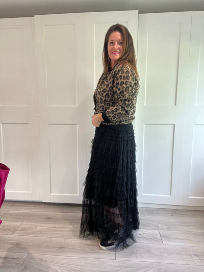 Extra Long Black Tulle Maxi Skirt TLM Edit 