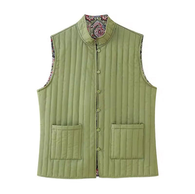 Green Reversible Quilted Gilet Jacket TLM Edit 