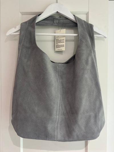 Grey Suede Shoulder Bag TLM Edit 