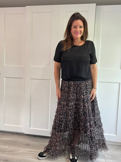 Leopard Tulle Maxi Skirt TLM Edit 