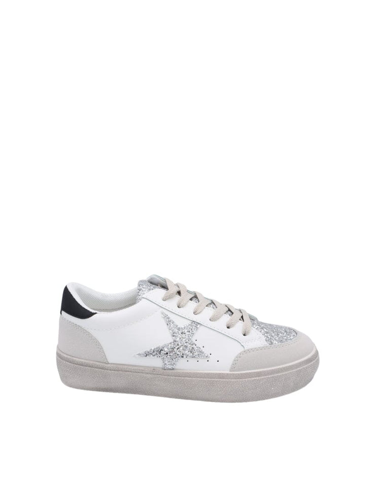 NEW Silver Glitter Star Trainers