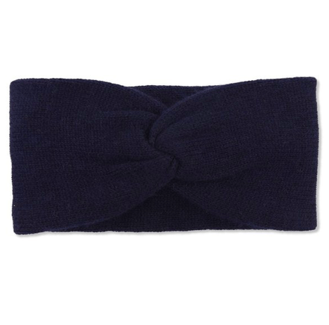 Navy Soft Cashmere Knitted Double Layered Headband